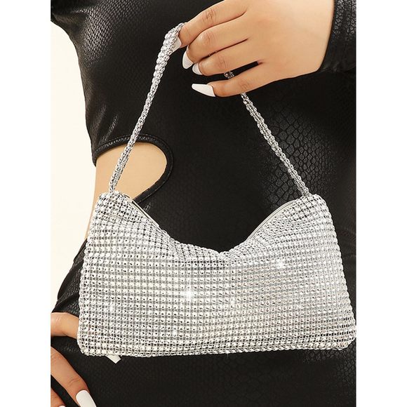 Rhinestone Sparkly Evening Clutch Purse Bags Underarm Handbags >:) - Picture 4 of 4